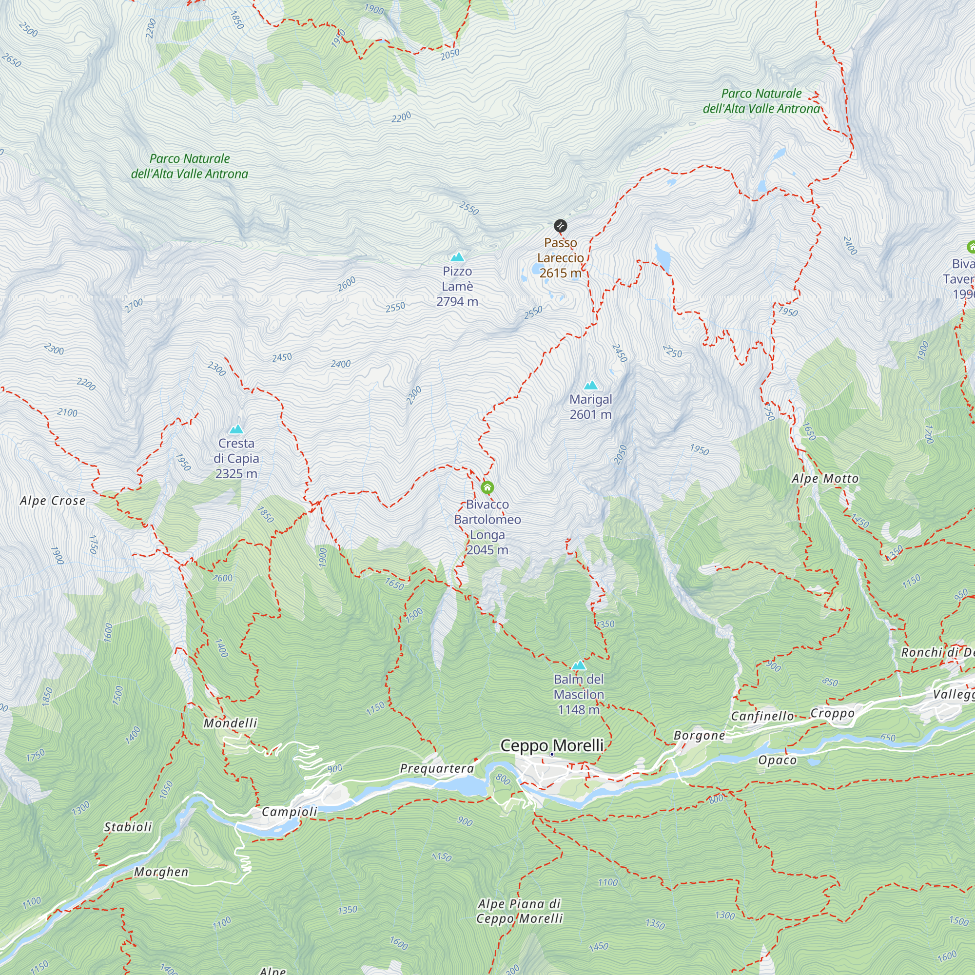 Bivacco Bartolomeo Longa map