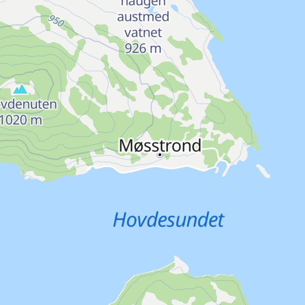 Map of Møsstrond Turisthytte