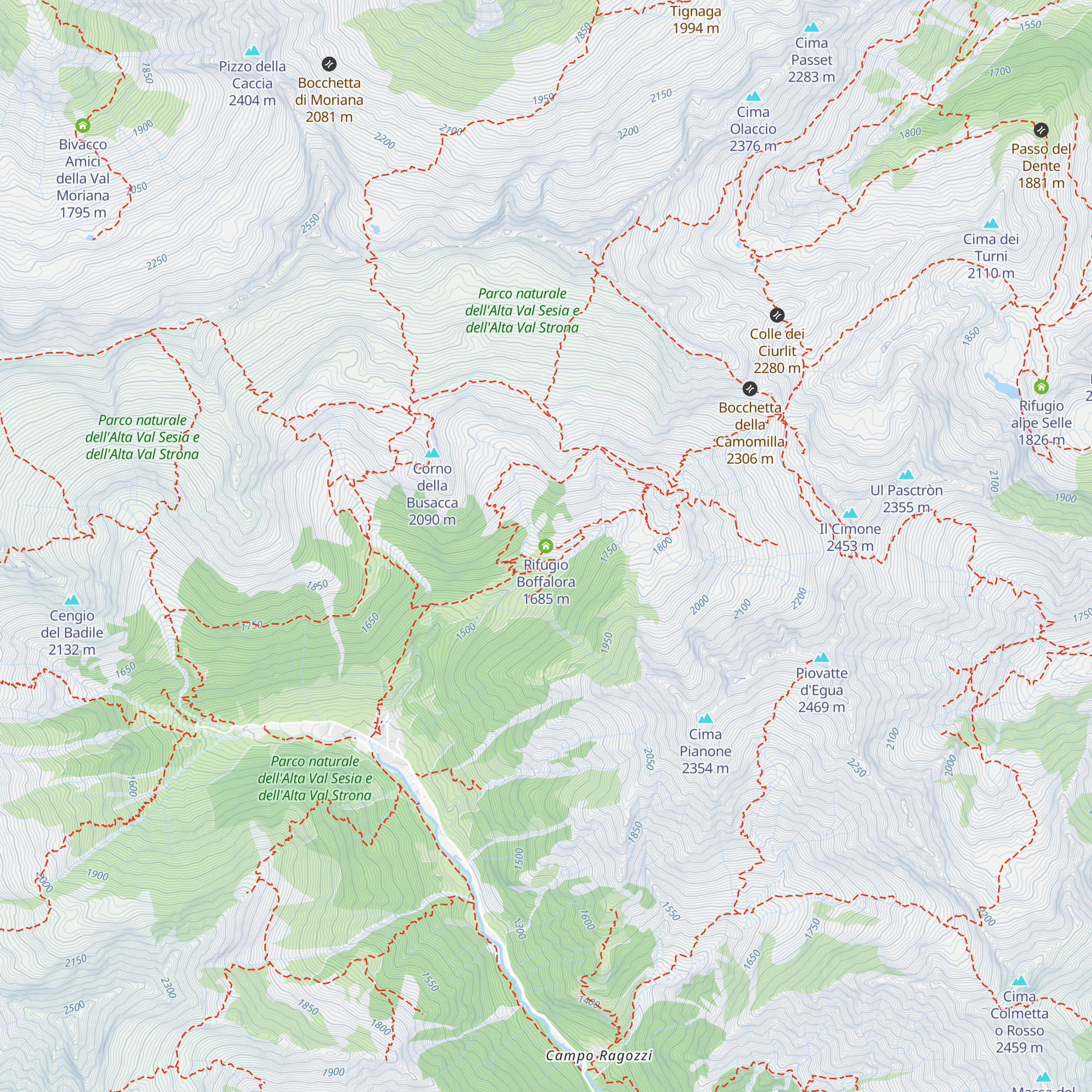 Rifugio Boffalora map