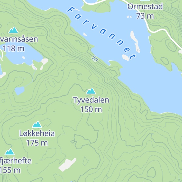 Map of Tyvedalen