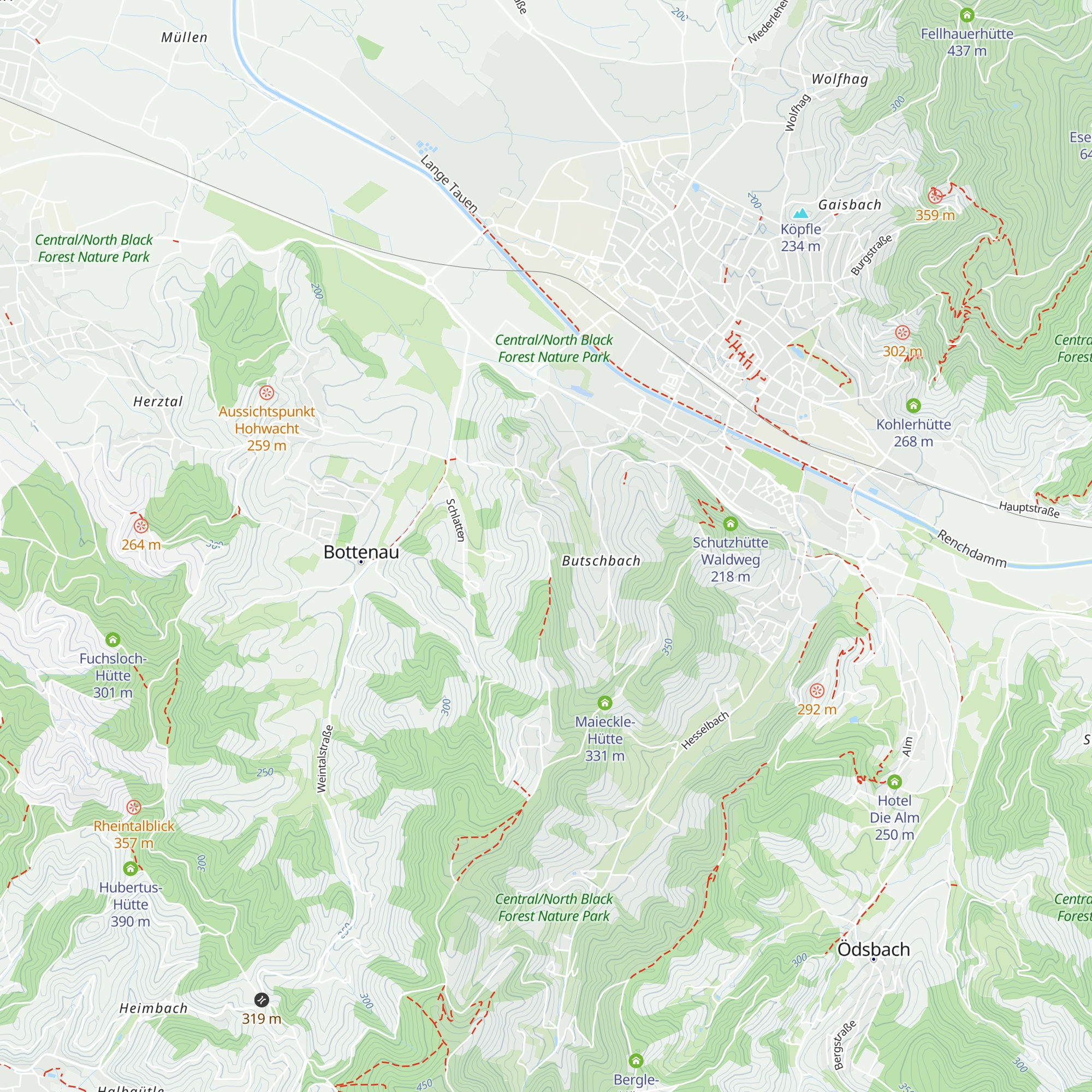 Klingelbergerhütte map