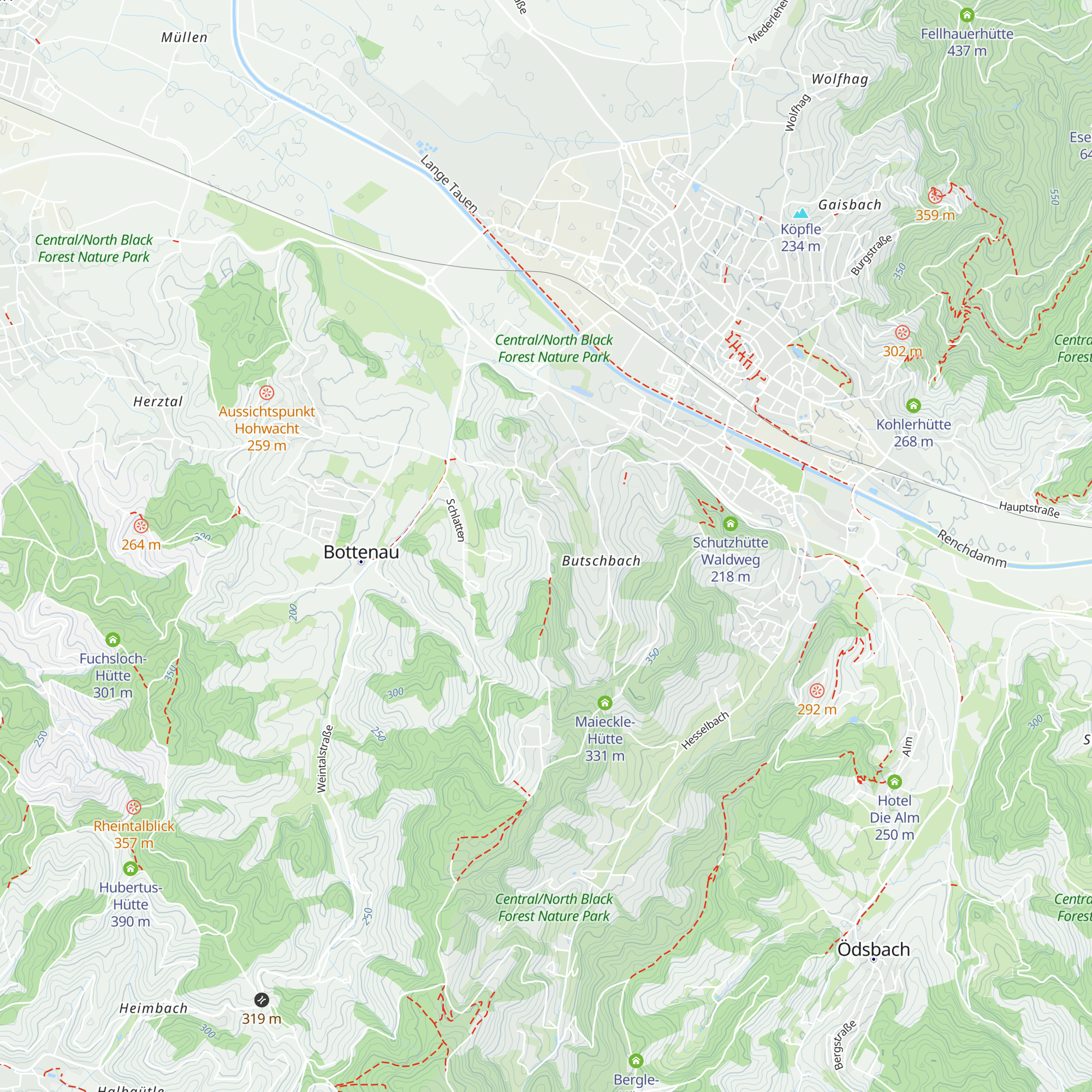 Klingelbergerhütte map