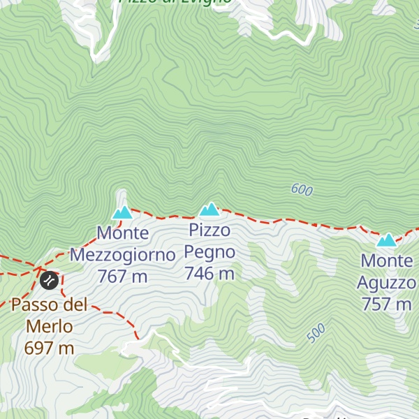 Map of Pizzo Pegno