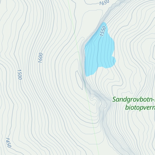 Map of Fossafjell, nordre