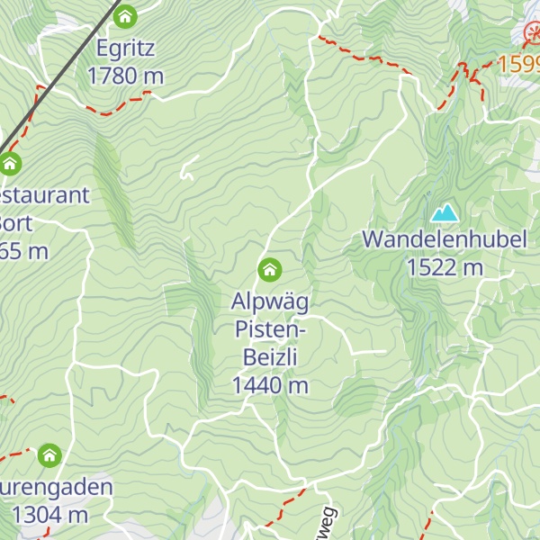 Map of Alpwäg Pisten-Beizli