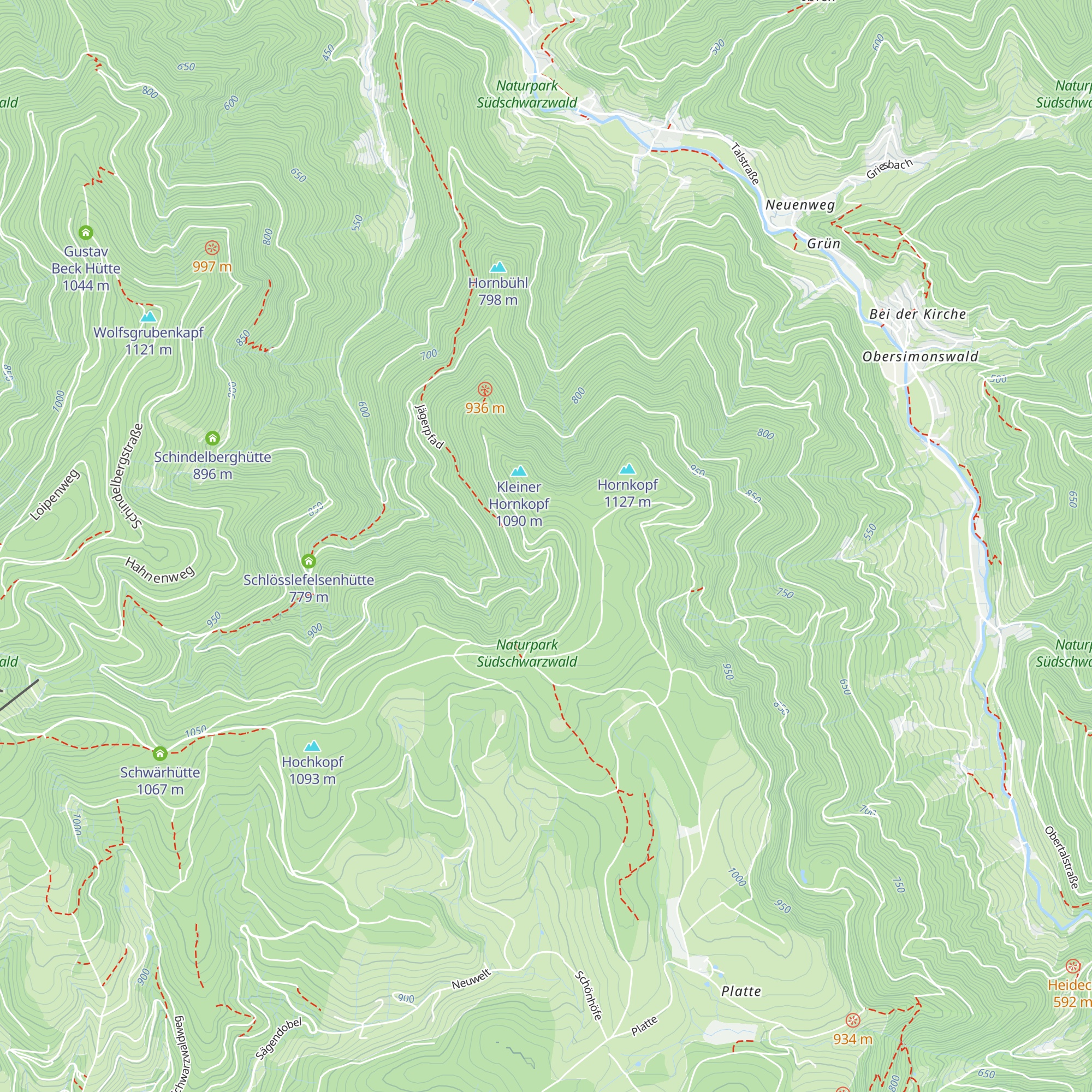 Herzhütte map