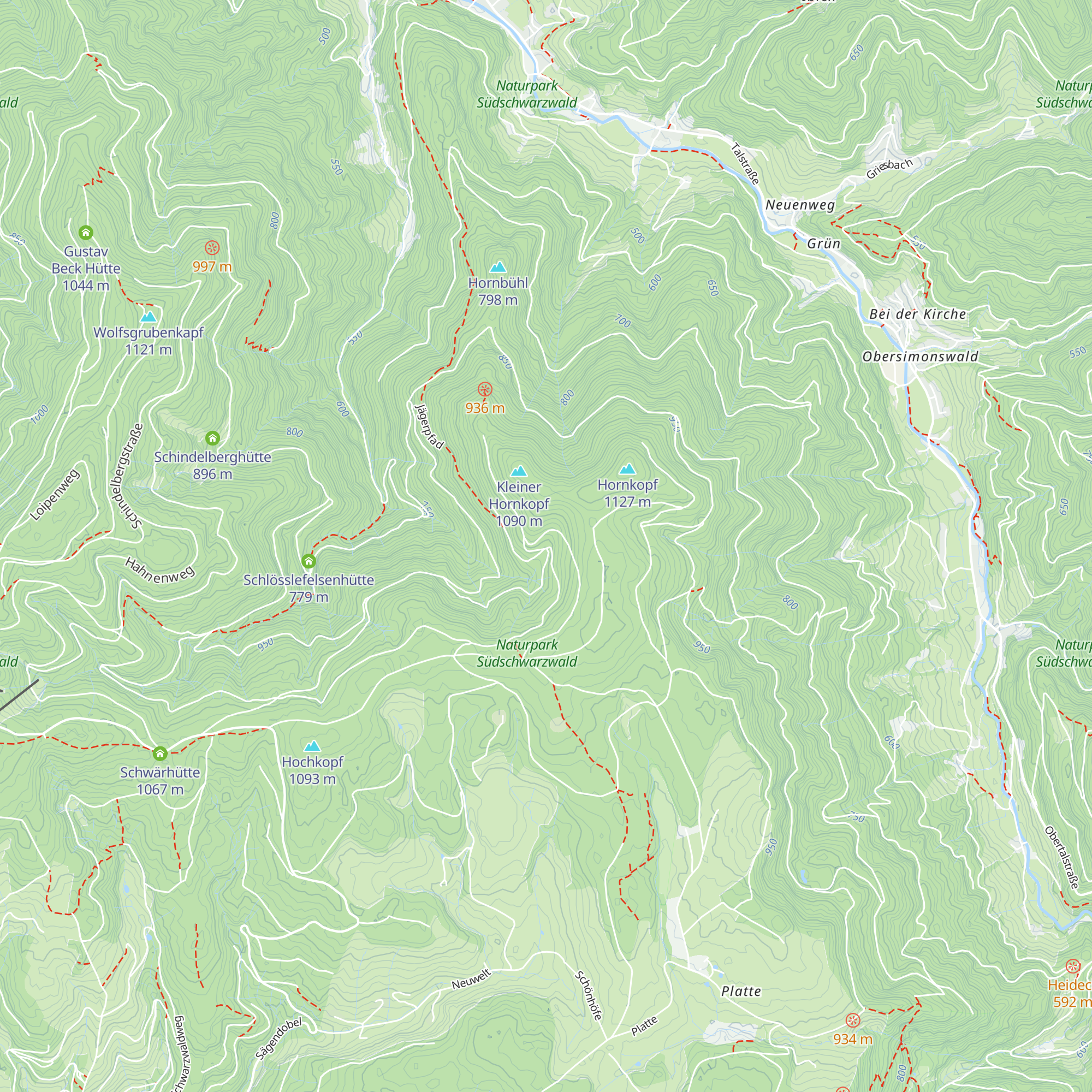 Herzhütte map