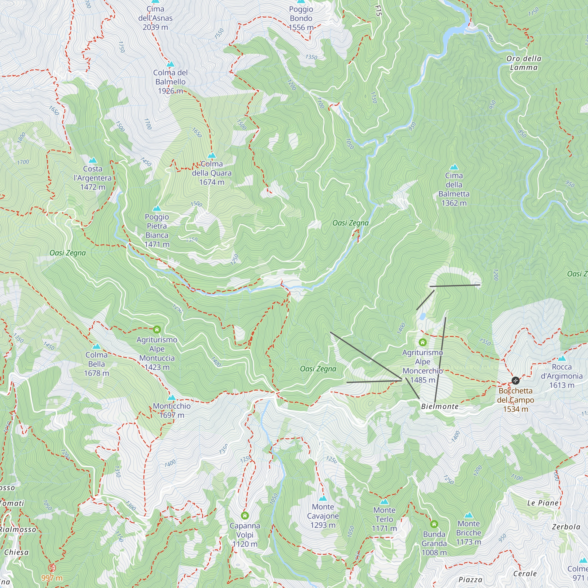 Baita Noris Vincenzo map