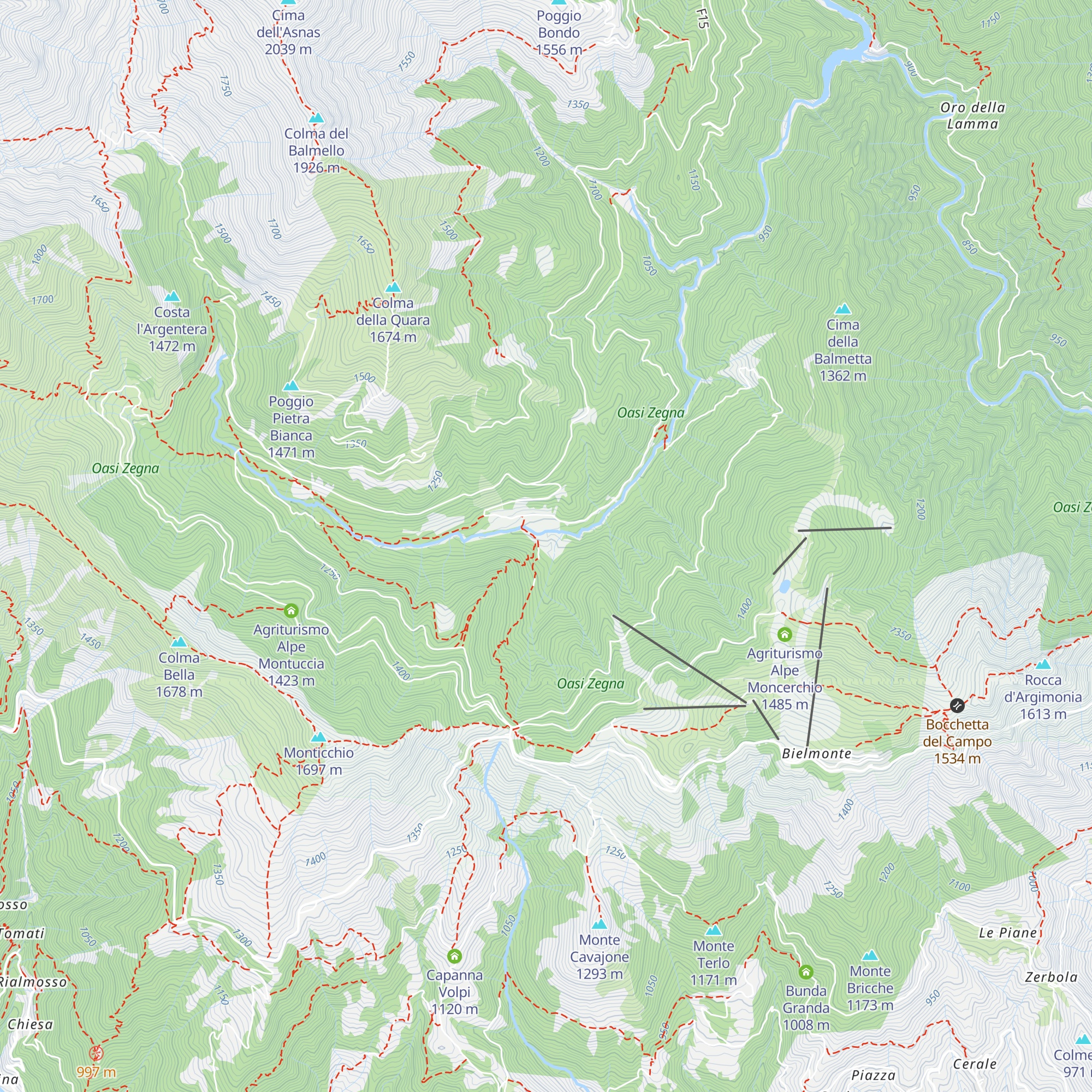 Baita doi d'Aost map