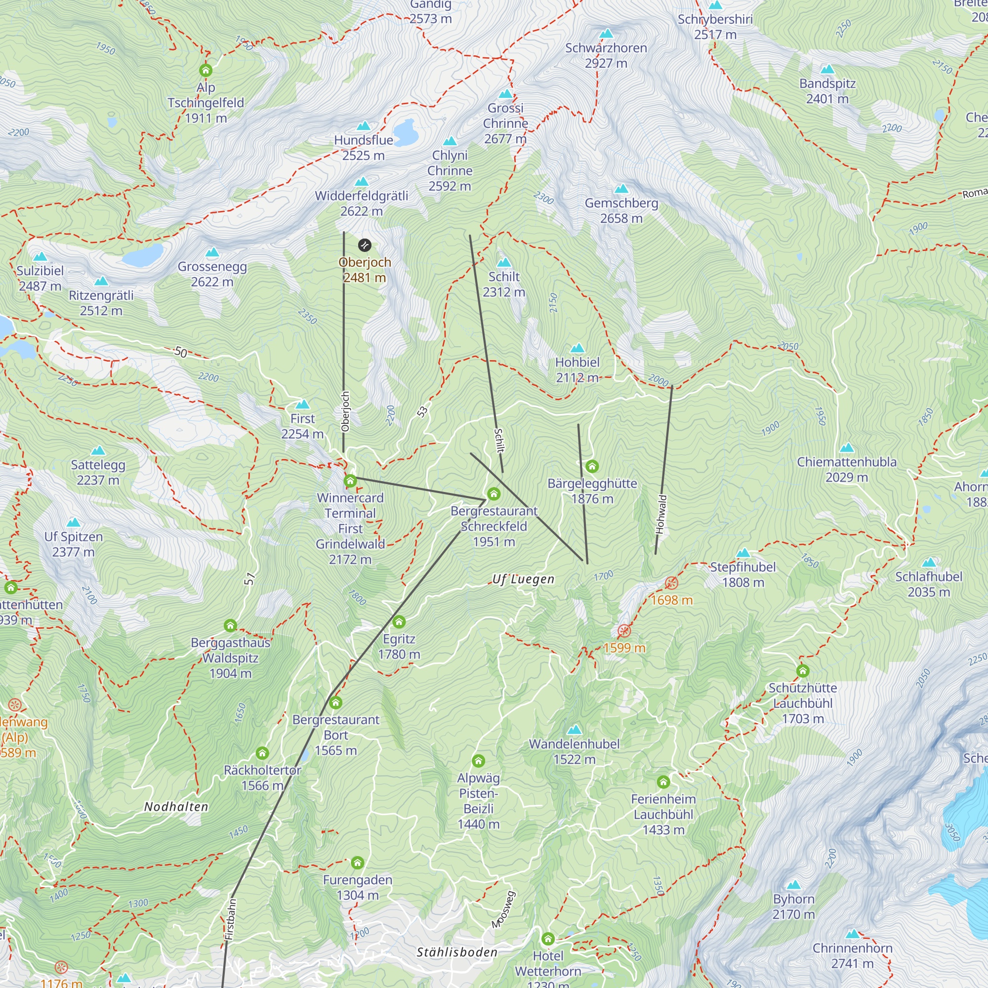 Bergrestaurant Schreckfeld map