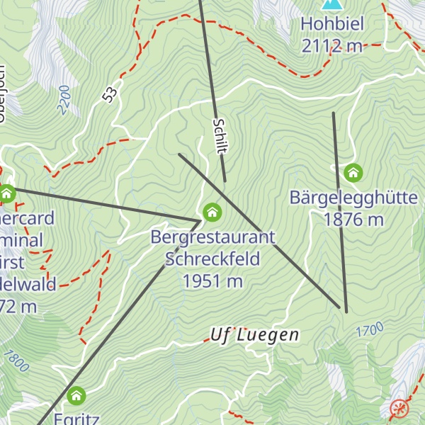 Map of Bergrestaurant Schreckfeld