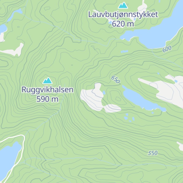 Map of Ruggvikknutane