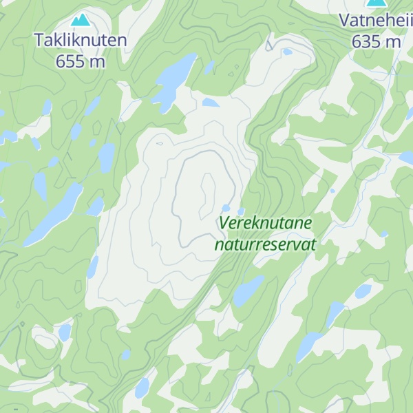 Map of Kjøvaldslifjellet