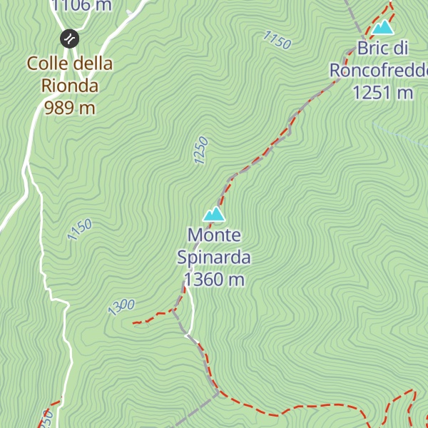 Map of Monte Spinarda