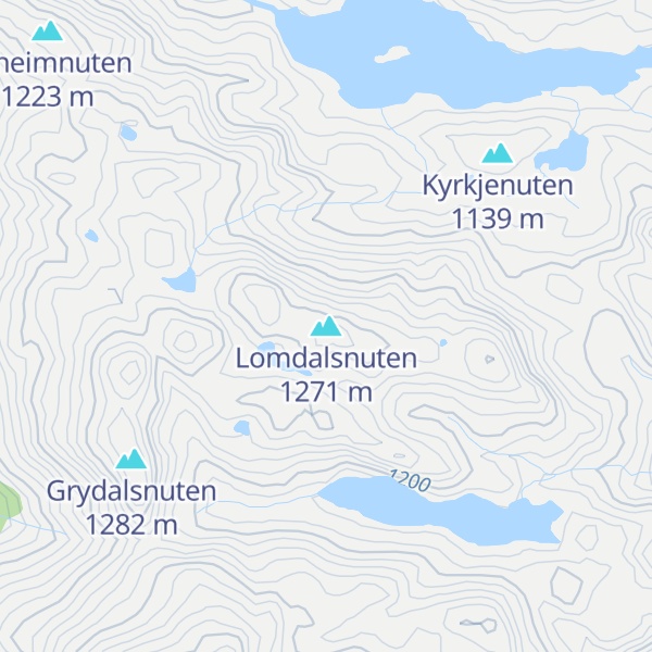 Map of Lomdalsnuten