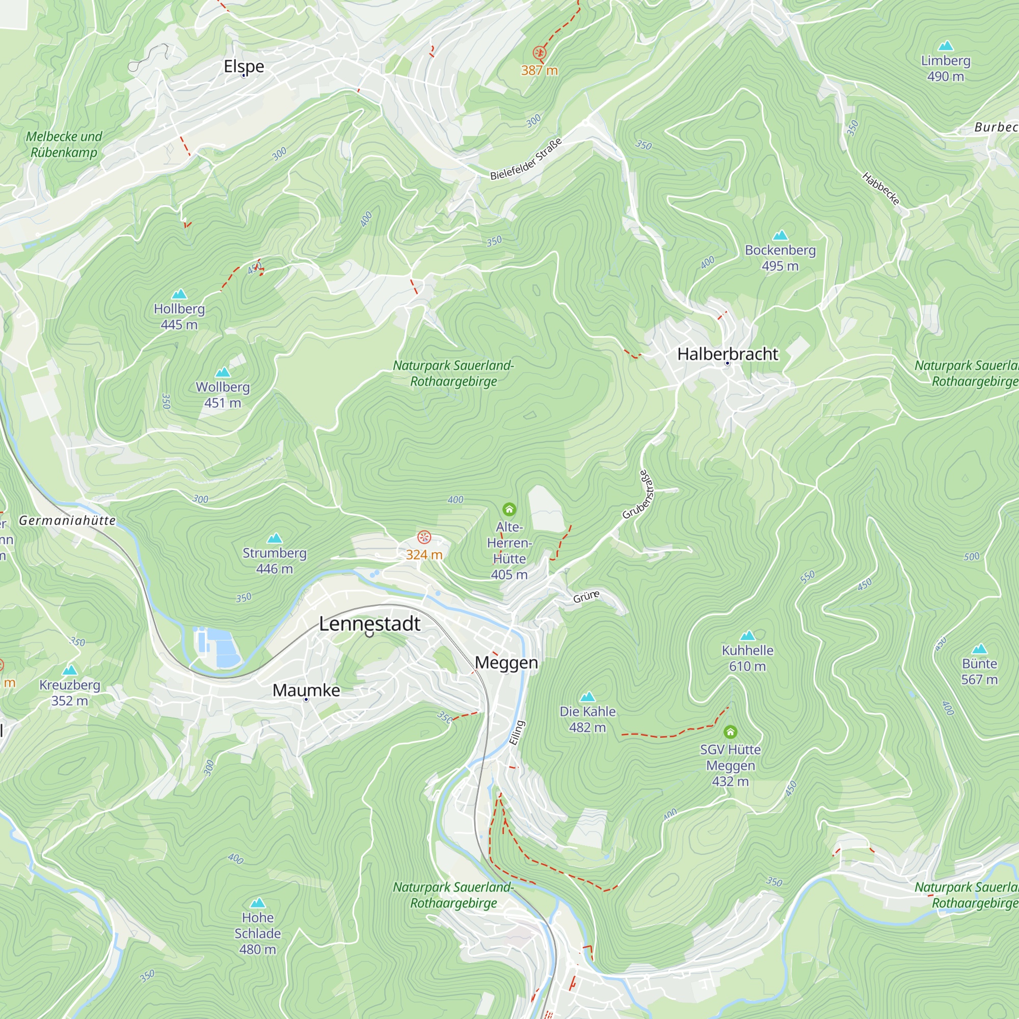 Alte-Herren-Hütte map