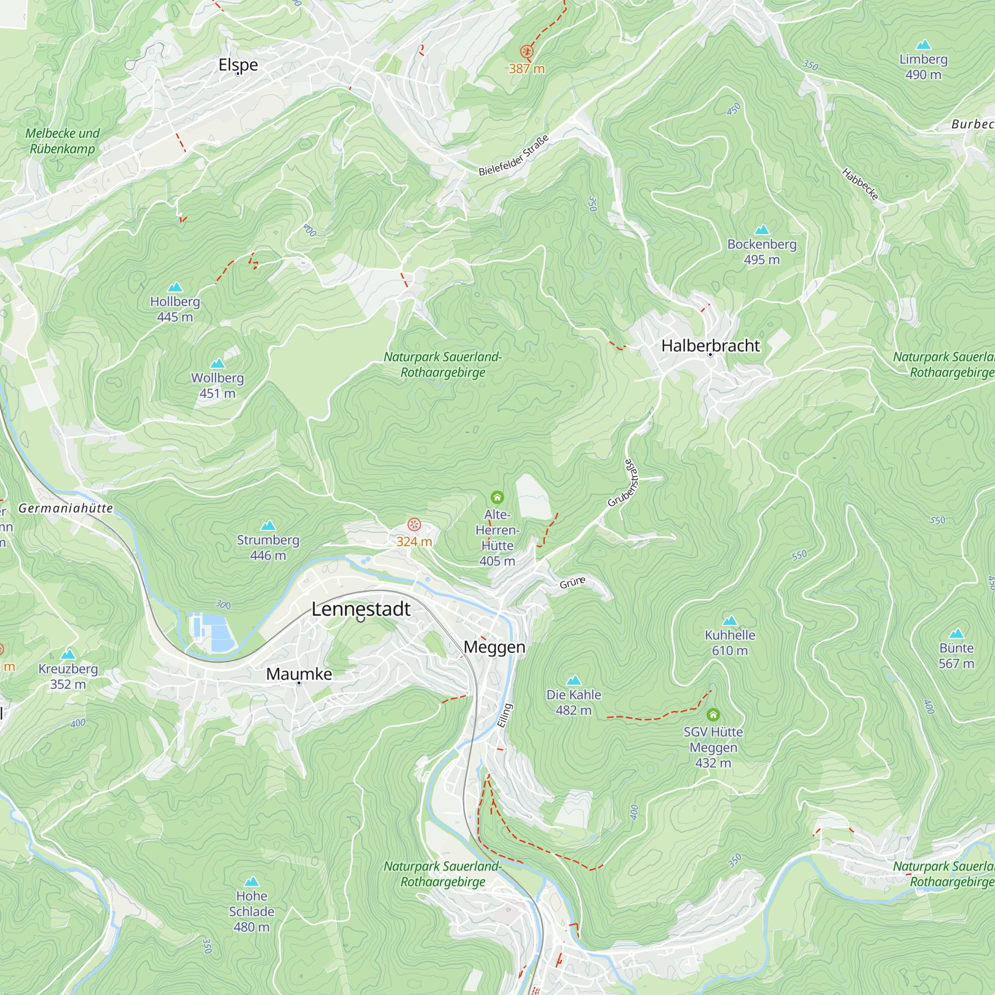 Alte-Herren-Hütte map