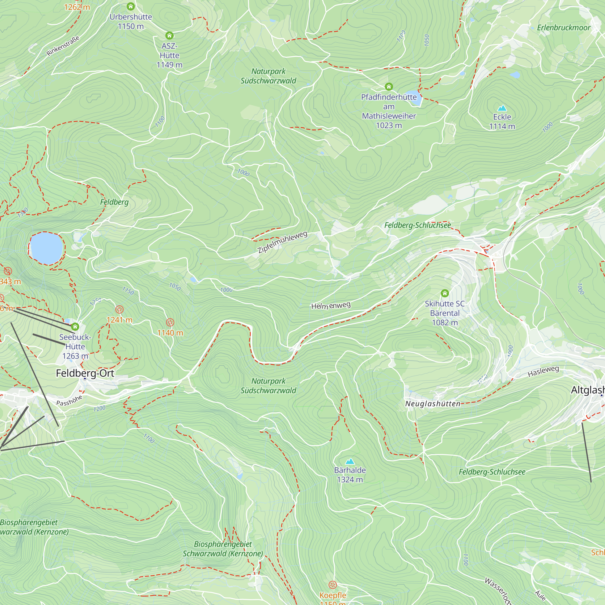 Wannenbach Hütte map