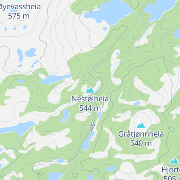 Map of Nestølheia