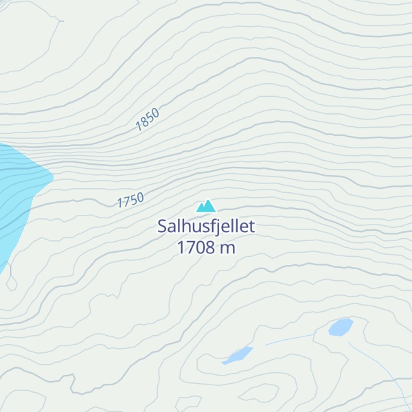 Map of Salhusfjellet
