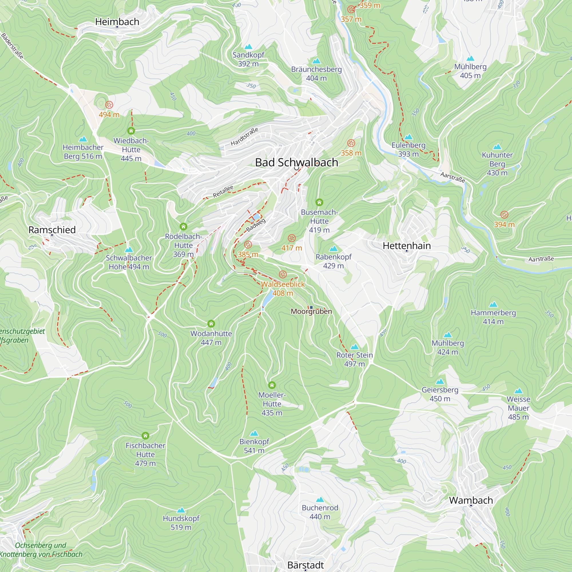 Moorhütte map