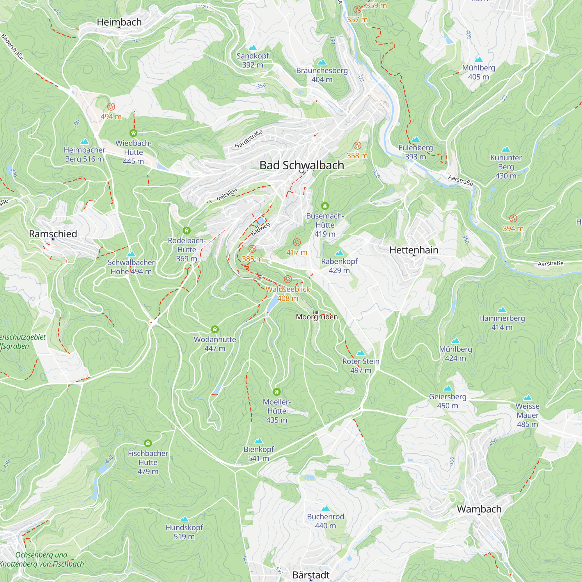 Moorhütte map