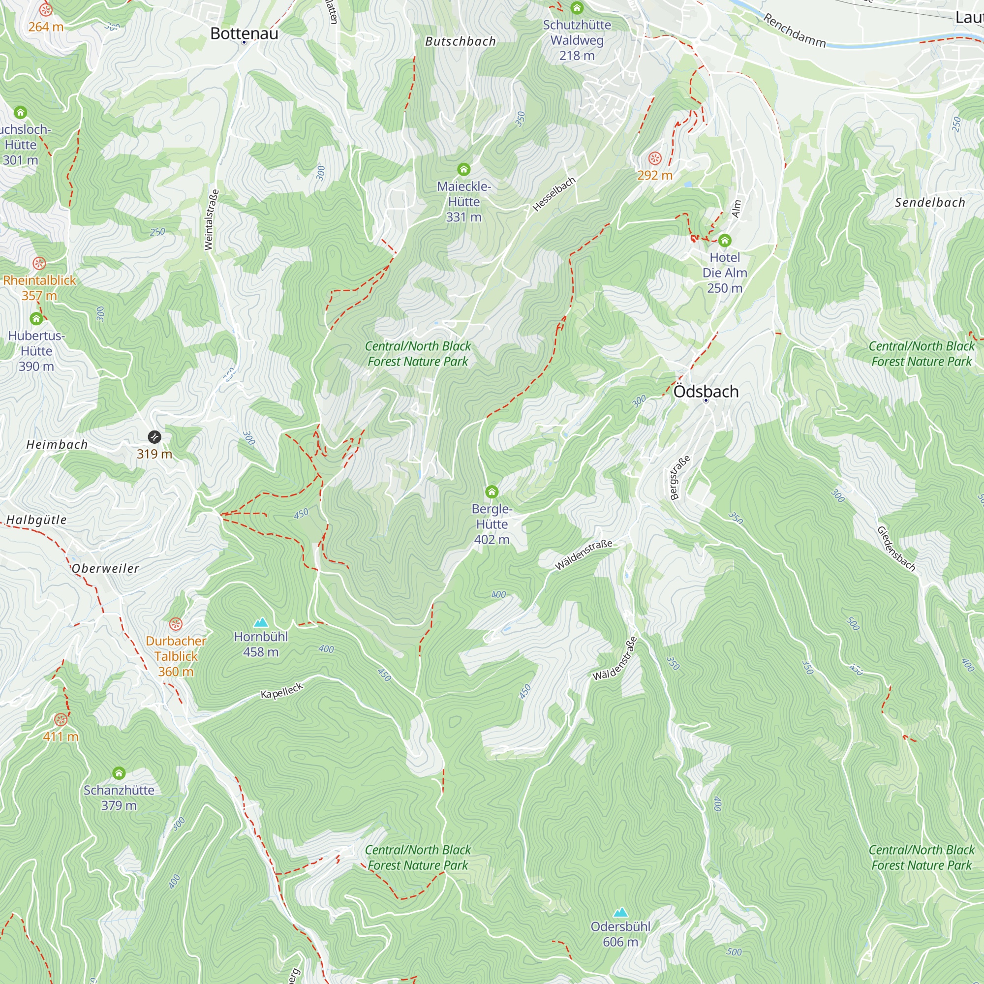 Bergle-Hütte map