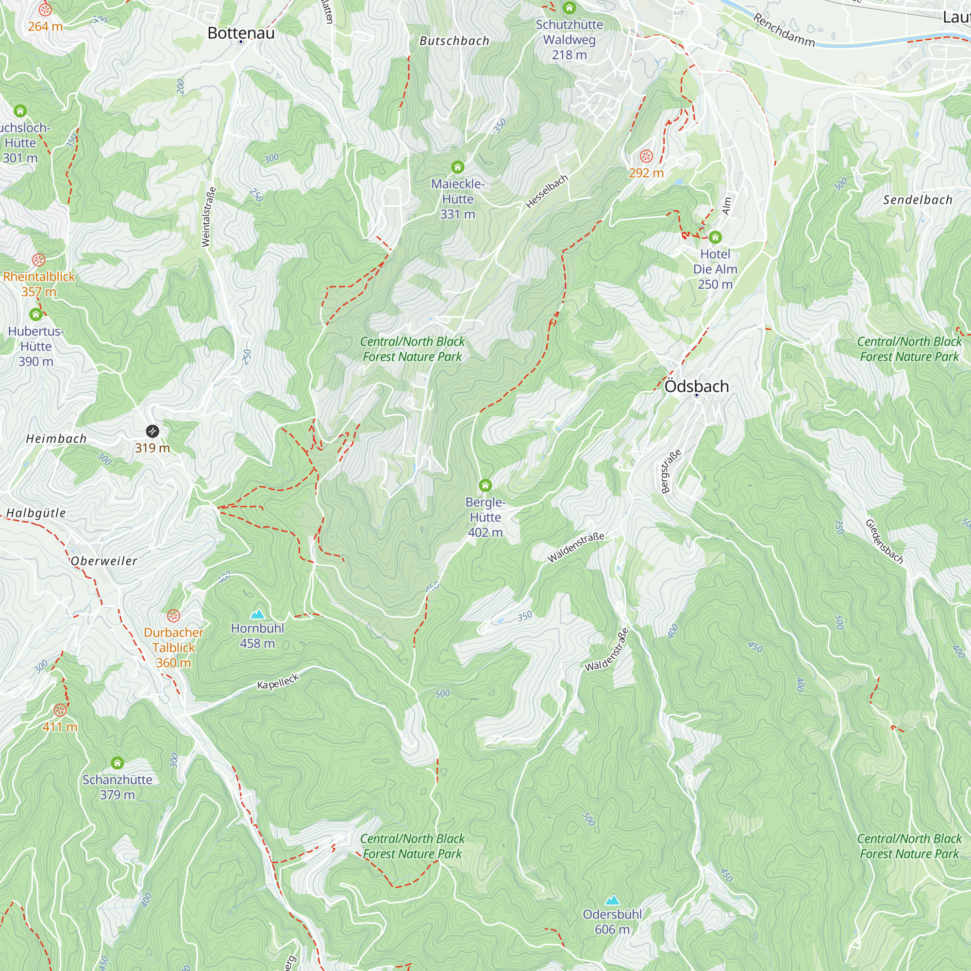 Bergle-Hütte map