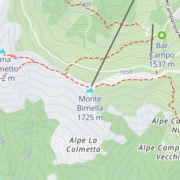 Map of Monte Bimella