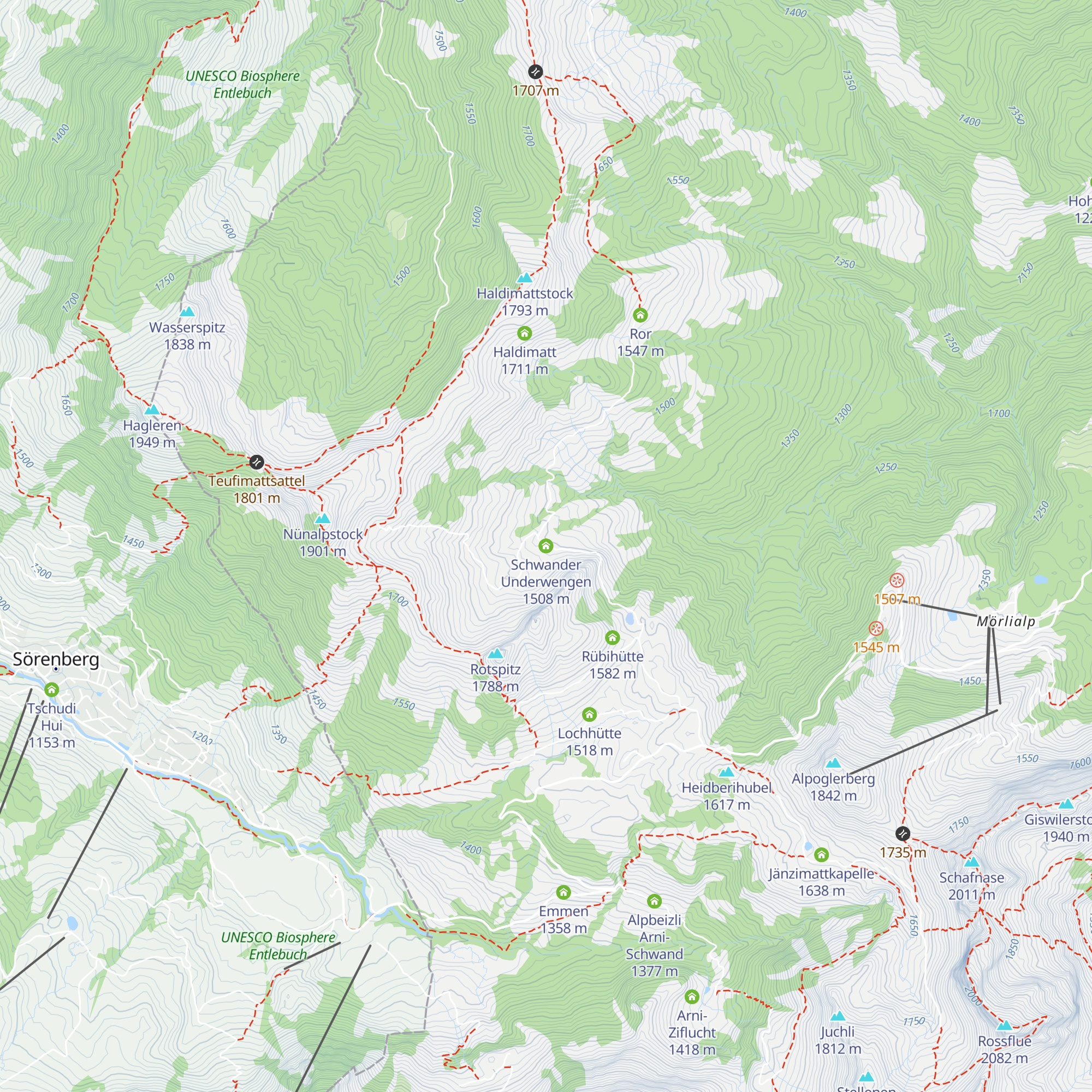 Schwander Underwengen map