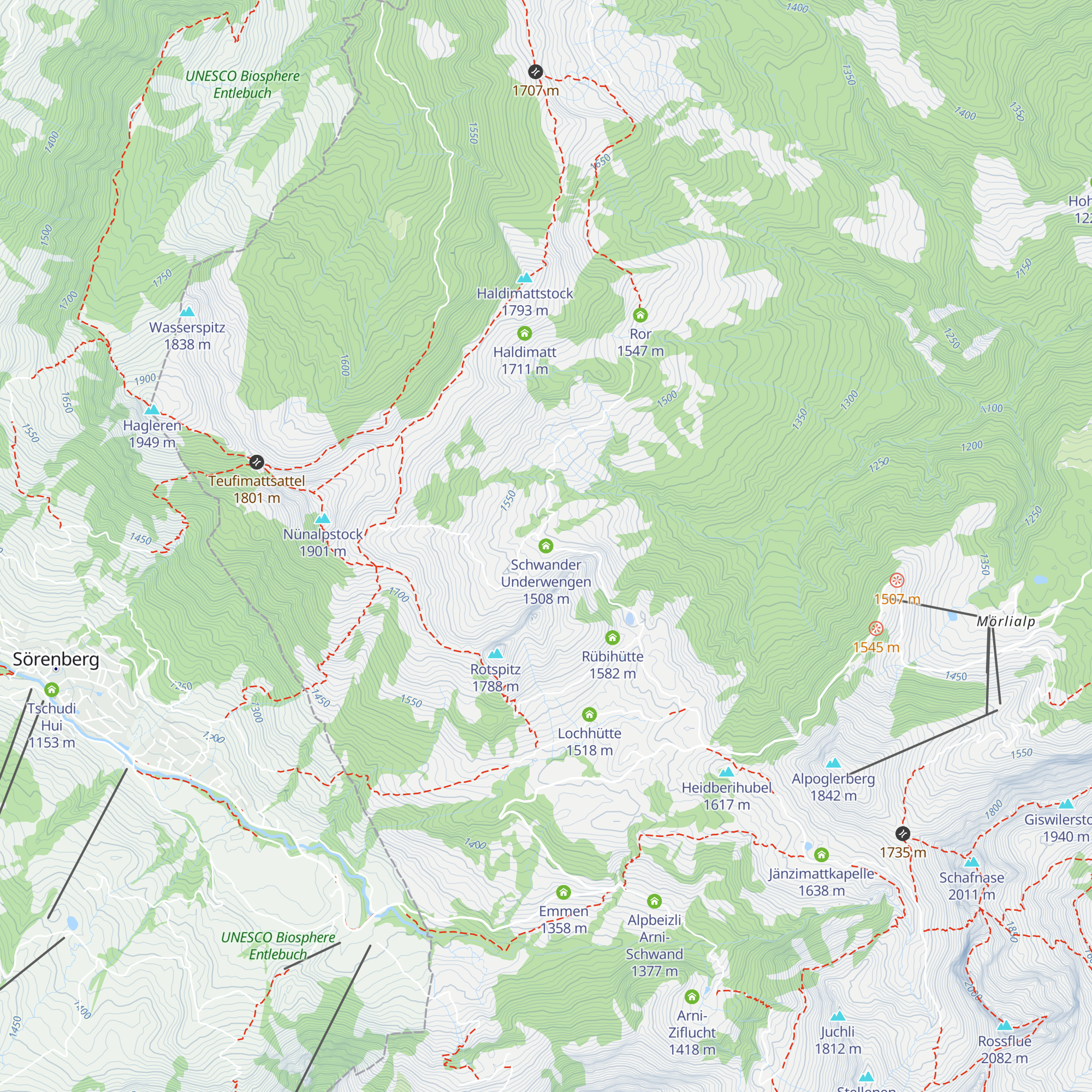 Schwander Underwengen map