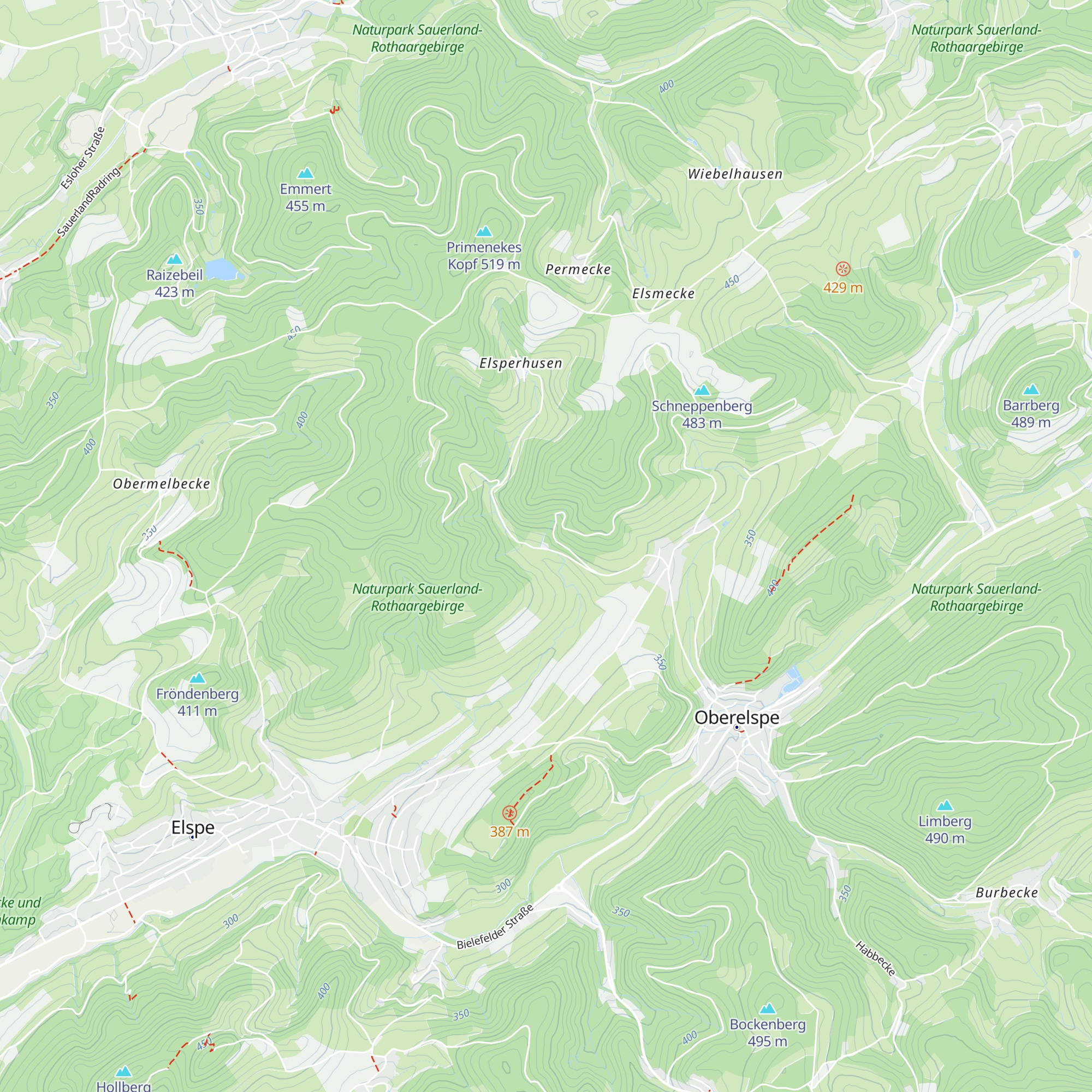 SGV-Hütte Oberelspe map