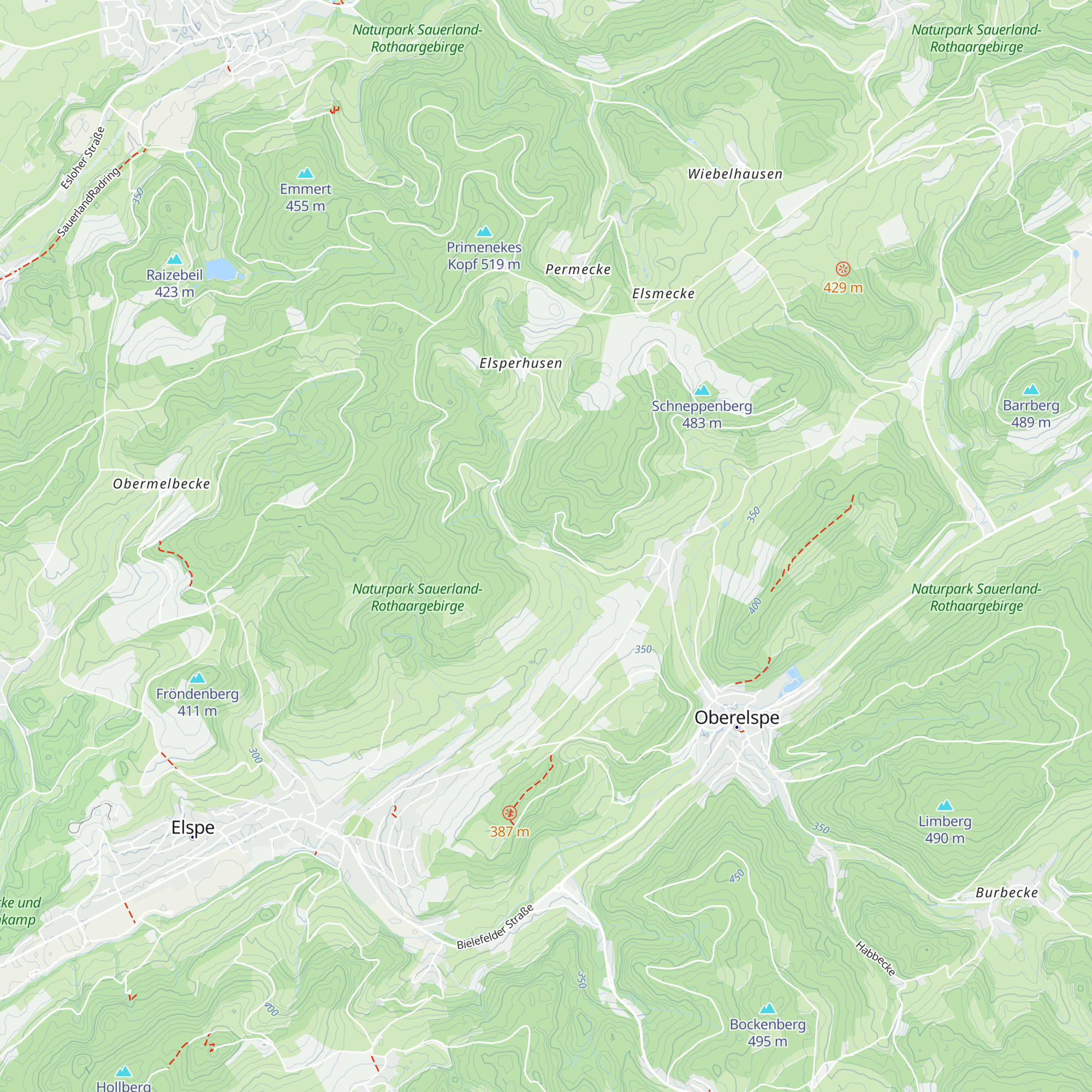 SGV-Hütte Oberelspe map