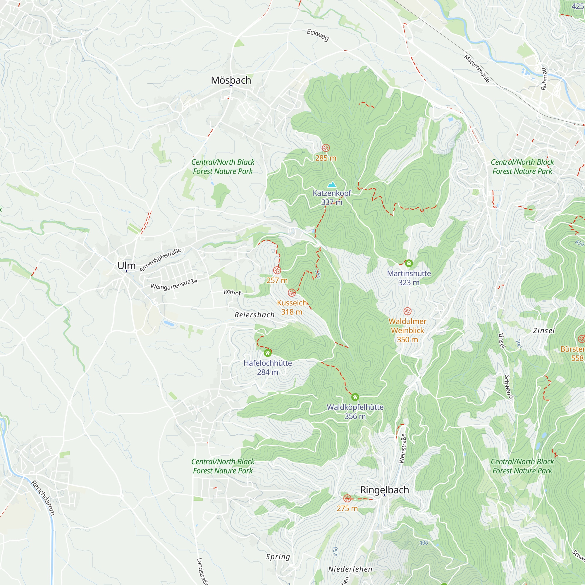Kusseichhütte map