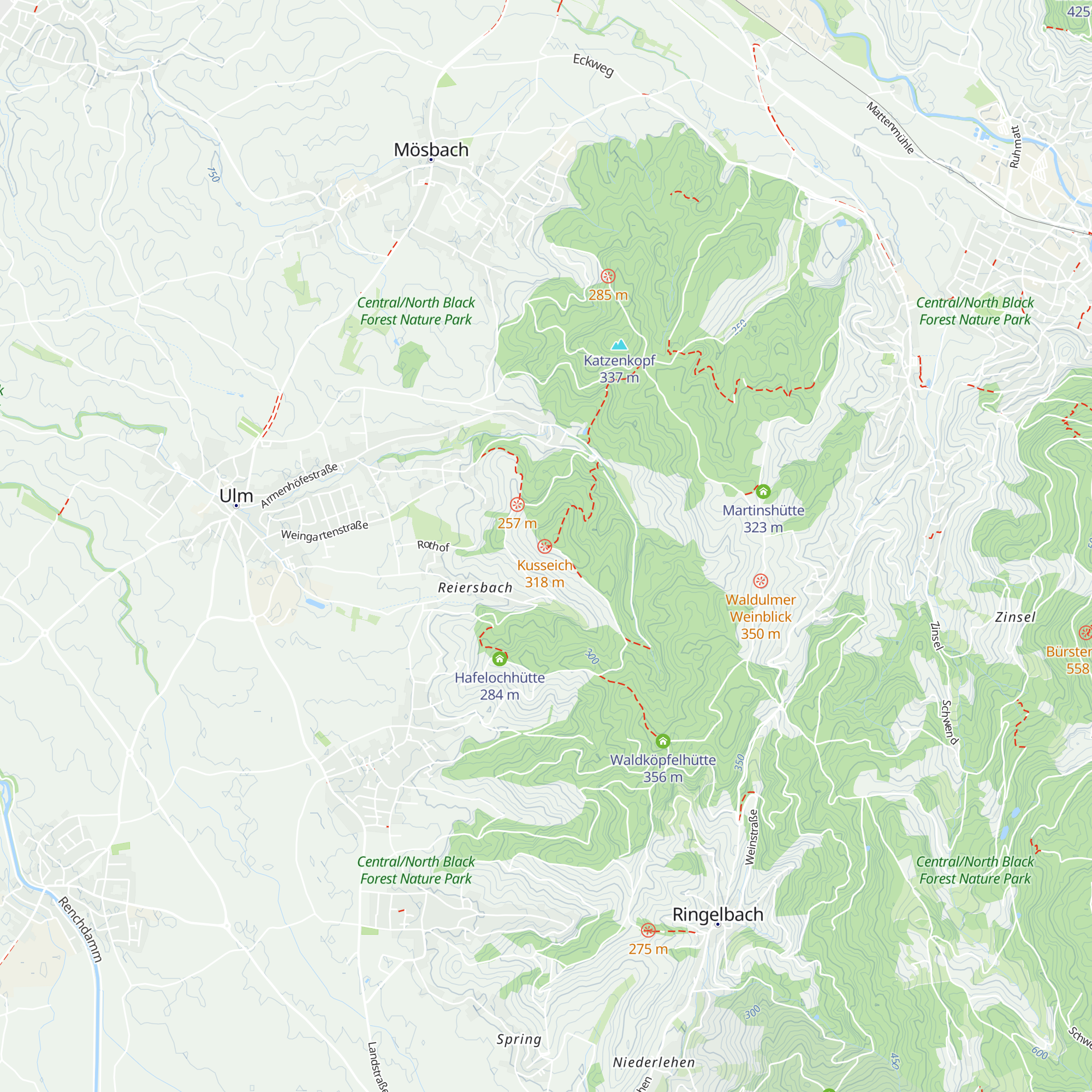 Kusseichhütte map