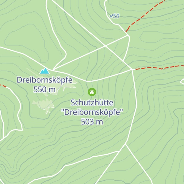 Map of Schutzhütte "Dreibornsköpfe"