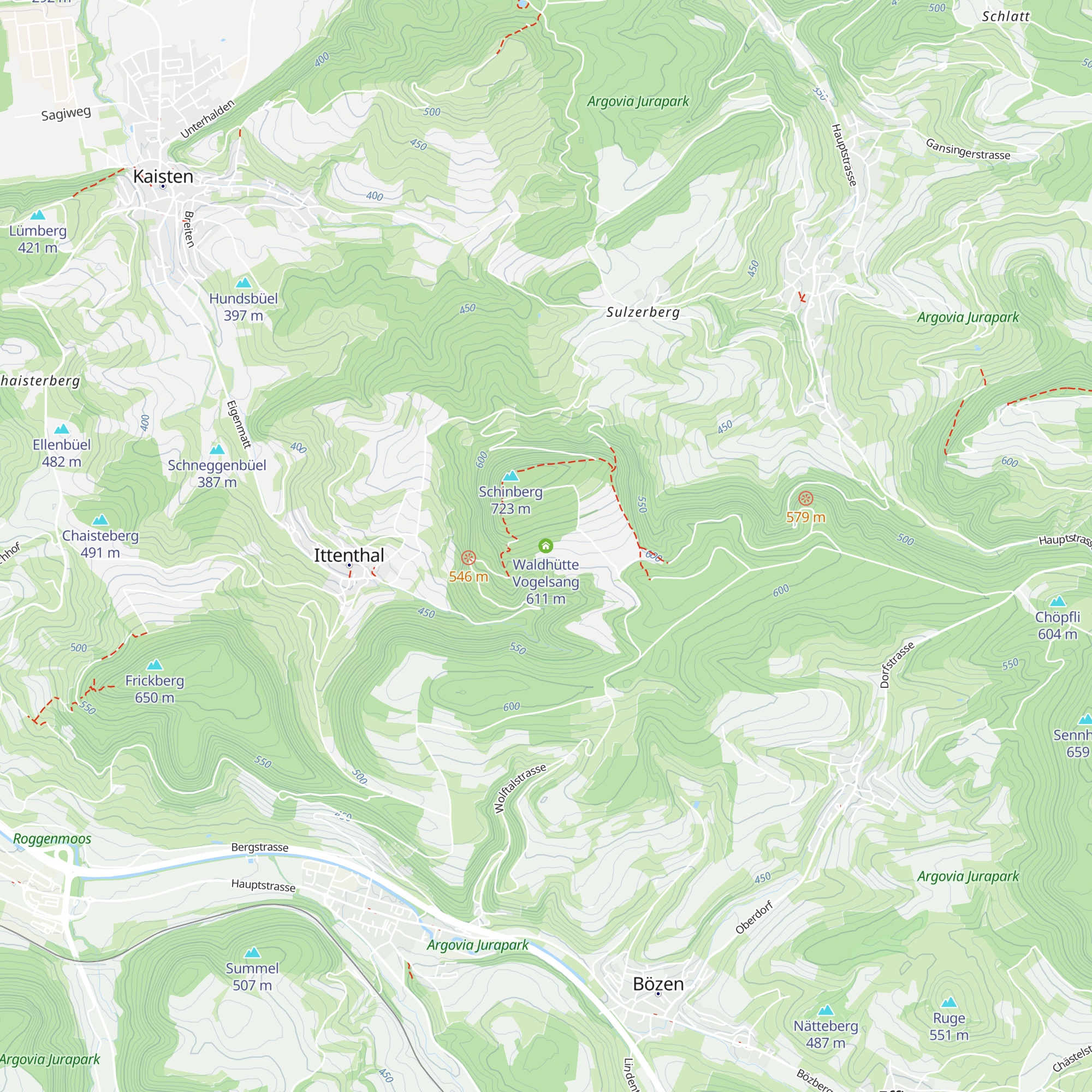 Waldhütte Vogelsang map