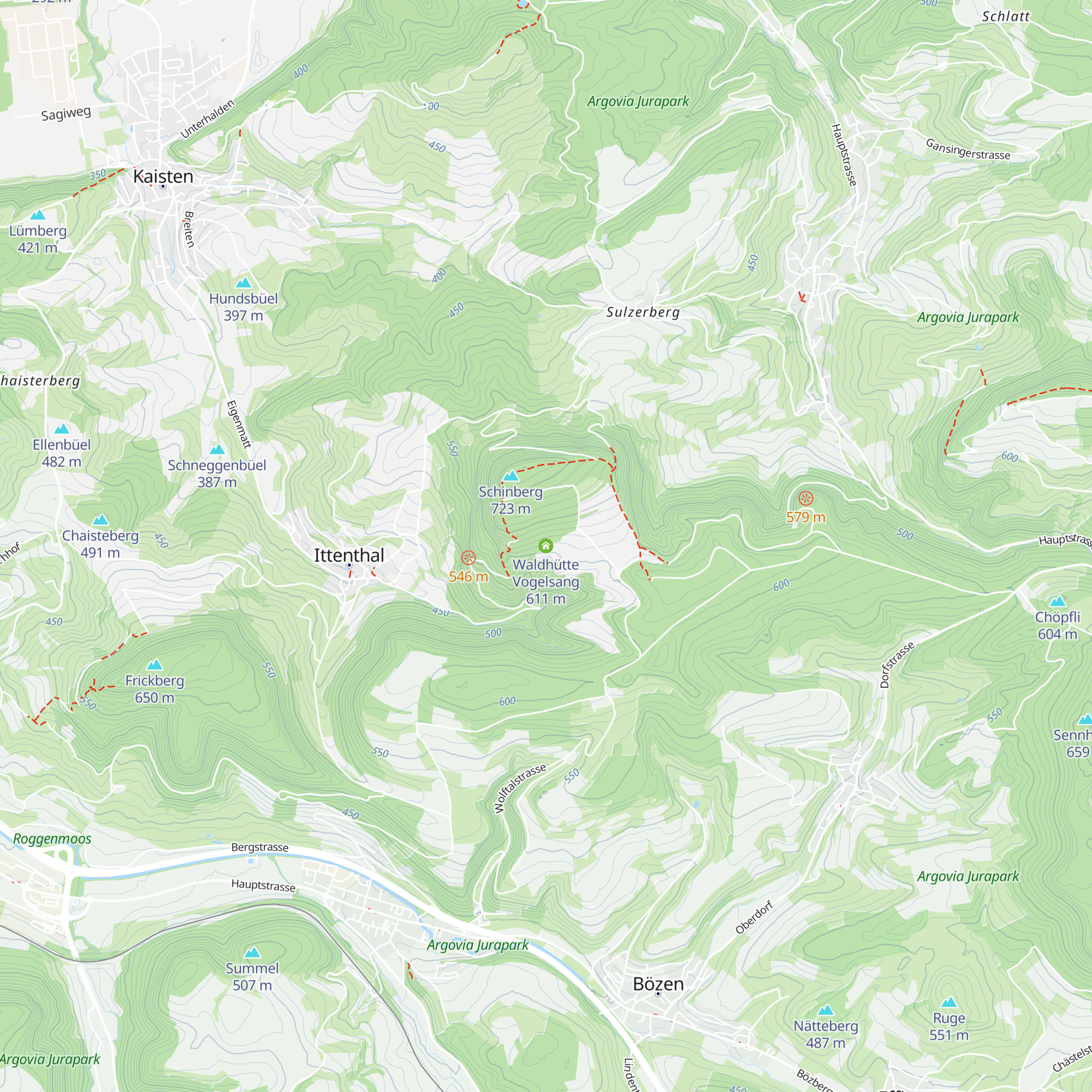 Waldhütte Vogelsang map