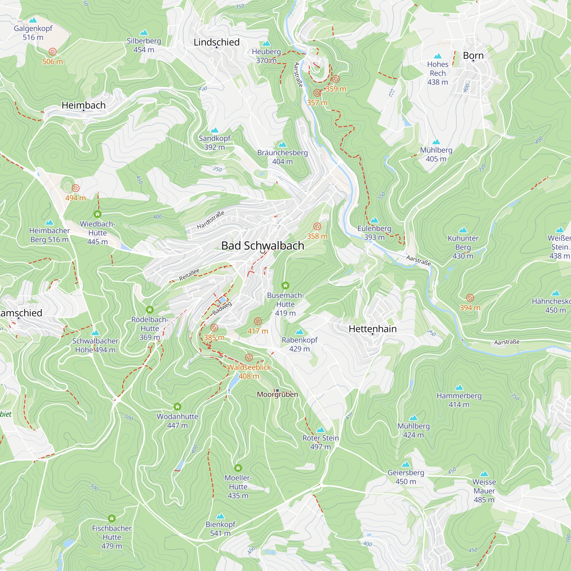 Busemach-Hütte map