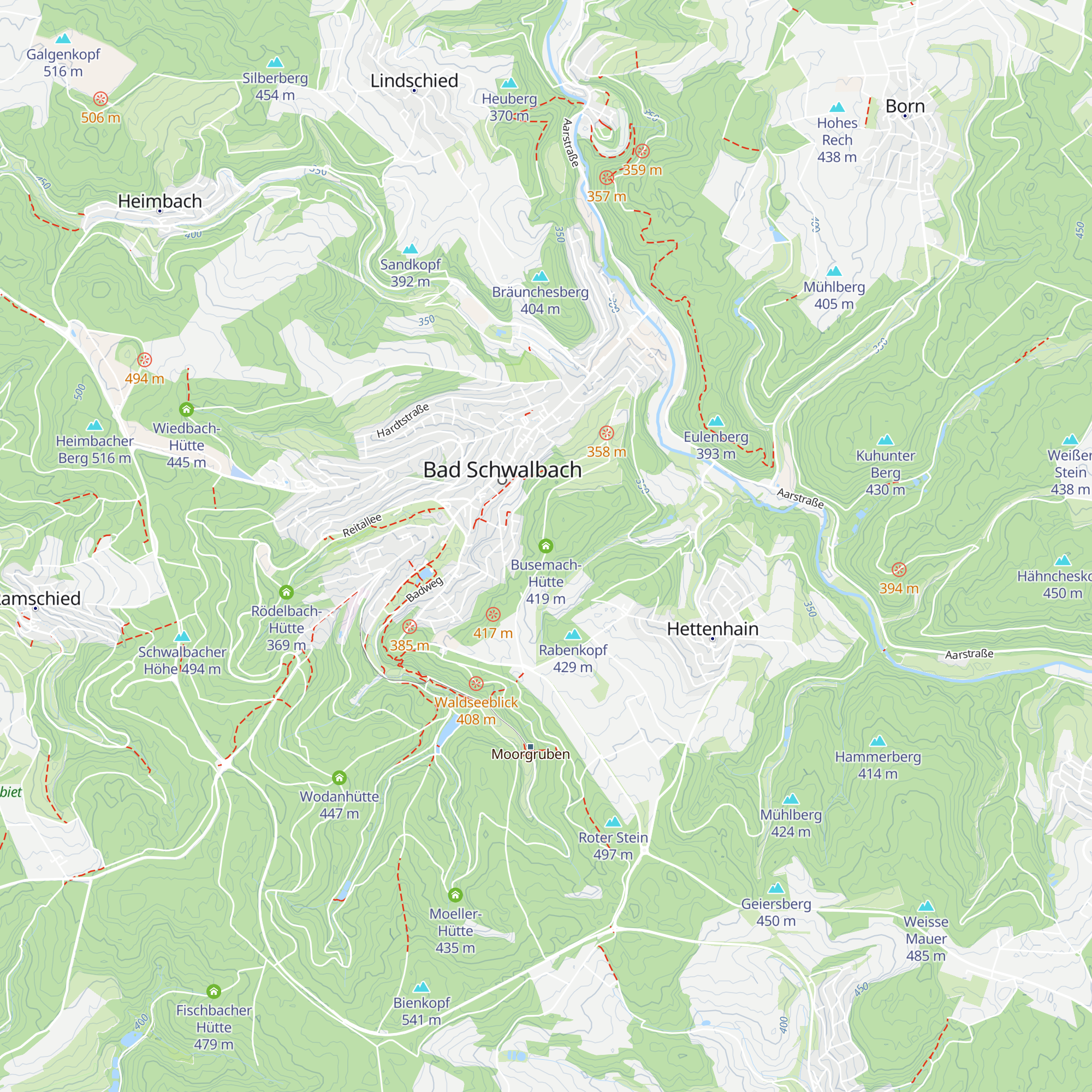 Busemach-Hütte map