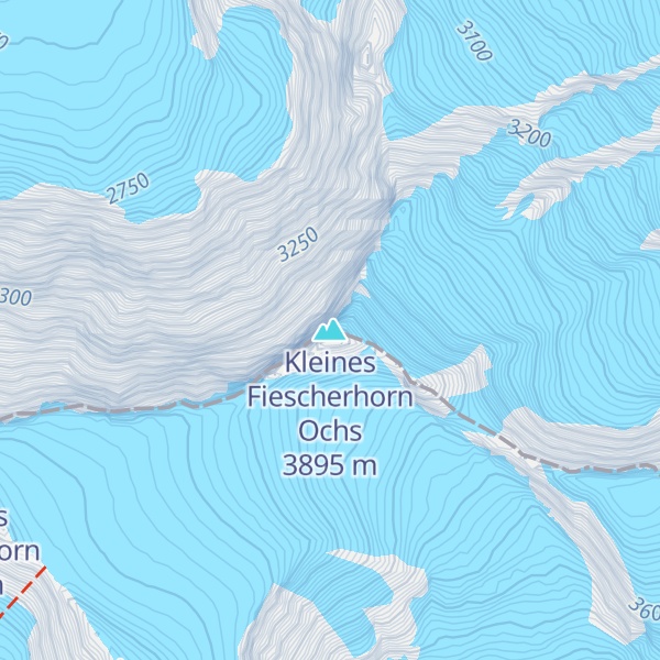 Map of Kleines Fiescherhorn Ochs
