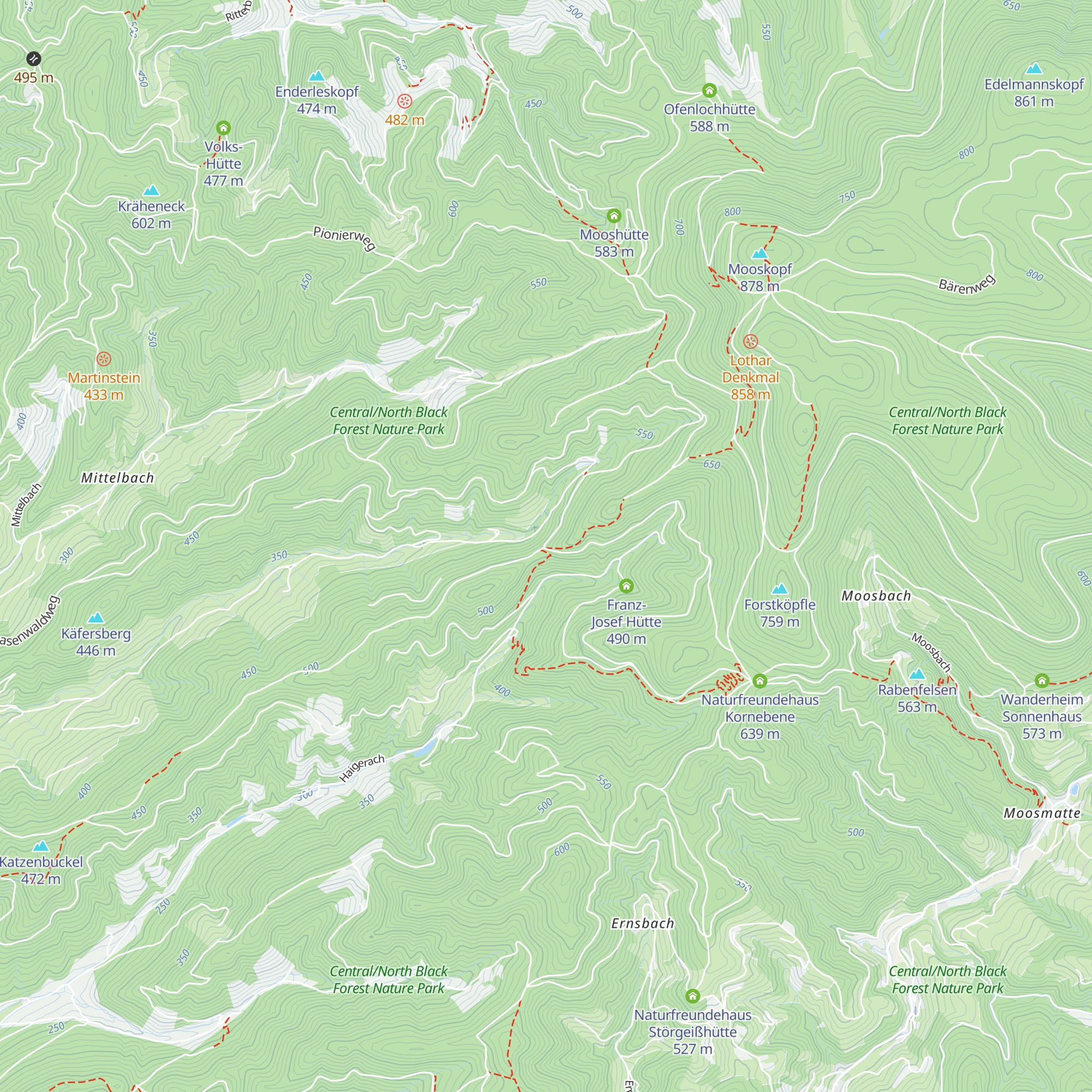 Brujörghütte map