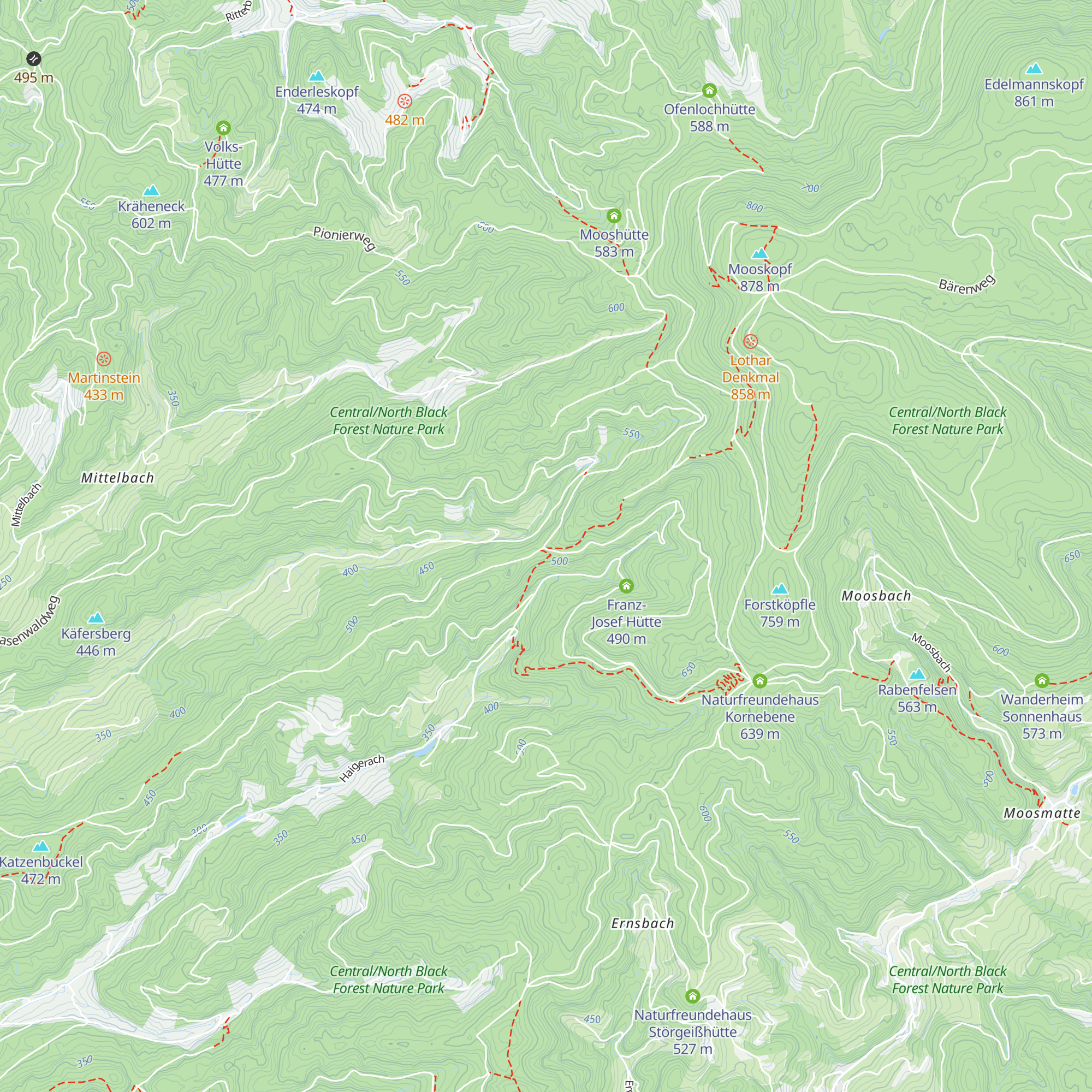 Brujörghütte map