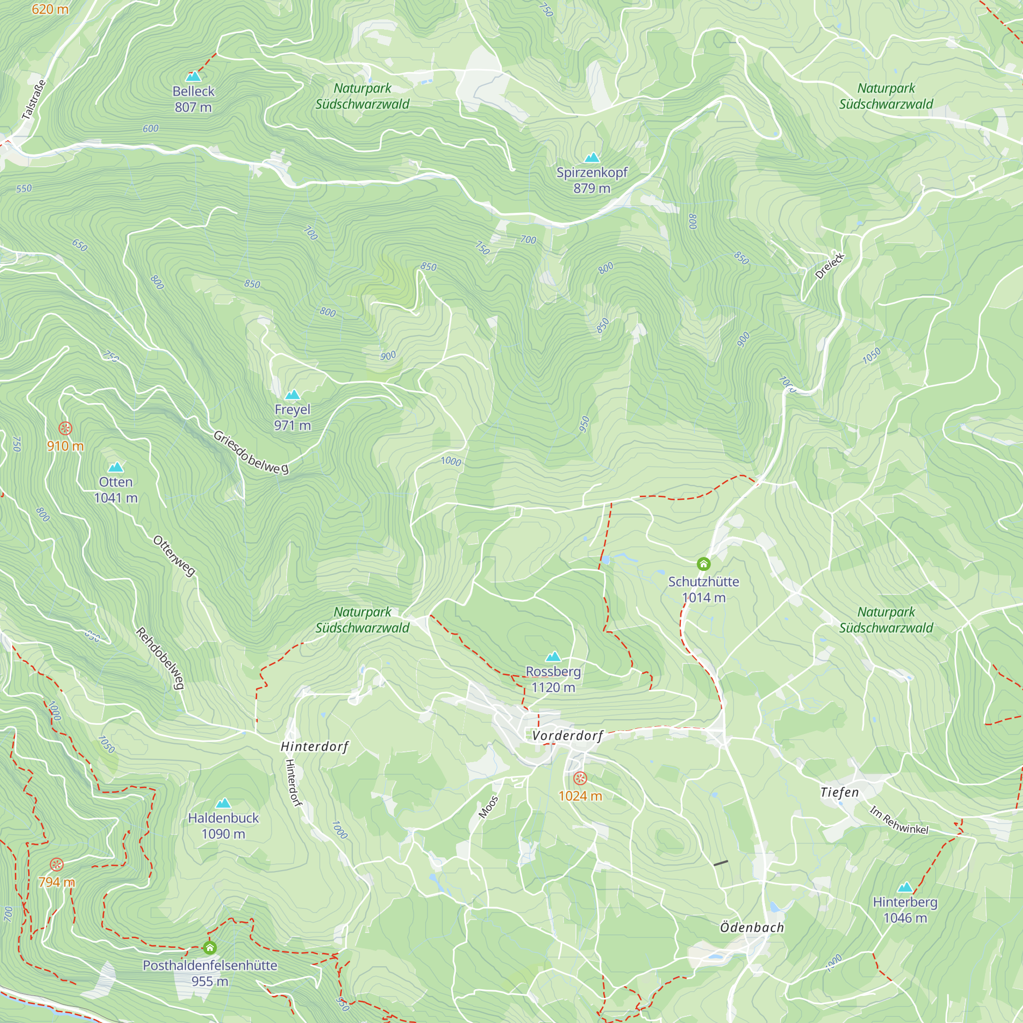 Wanderhütte am Fahrenberg map