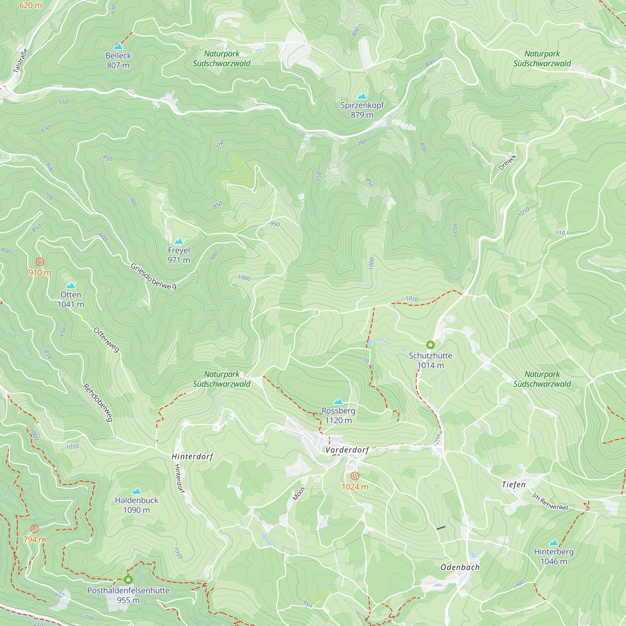 Naturfreundehaus Breitnau map