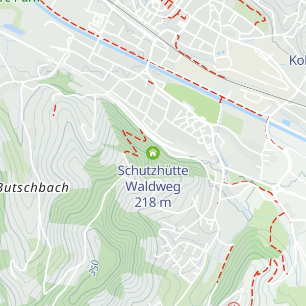 Map of Schutzhütte Waldweg