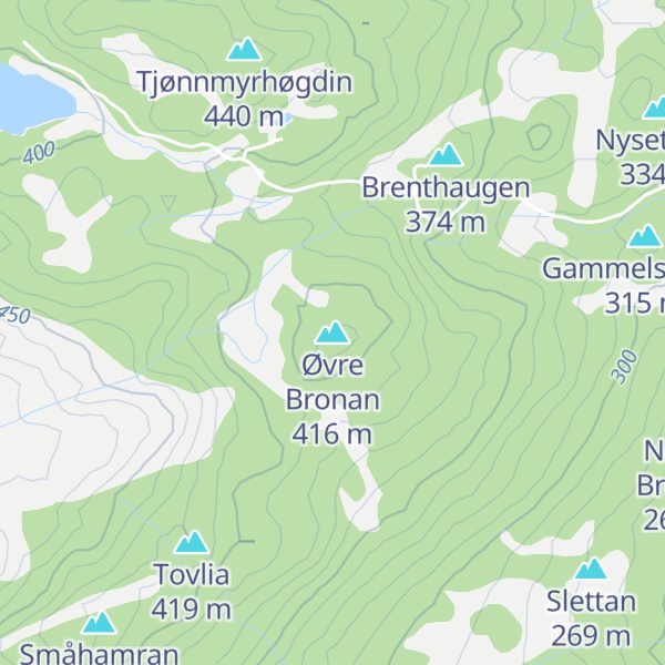 Map of Øvre Bronan