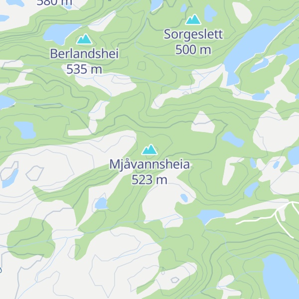 Map of Mjåvannsheia
