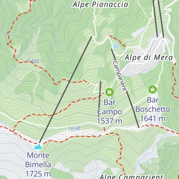 Map of La Casera Bianca