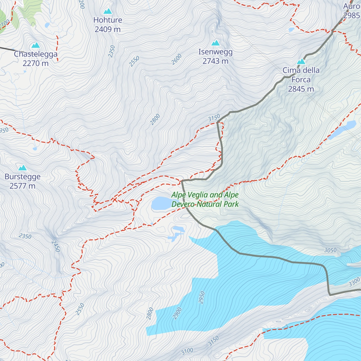Monte Leone-Hütte map